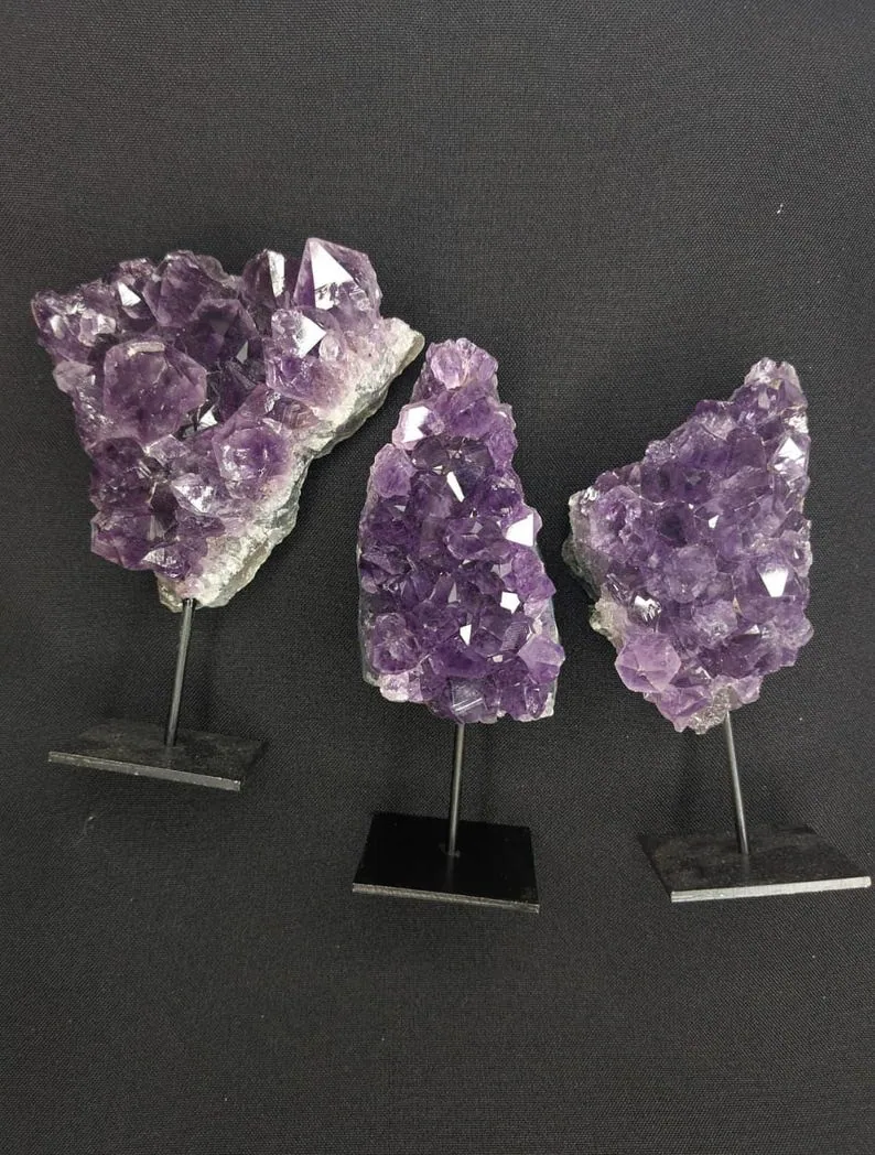 Amethyst Cluster on Iron Stand