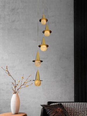 Clear Quartz Sphere Hanging Pendant Lamp