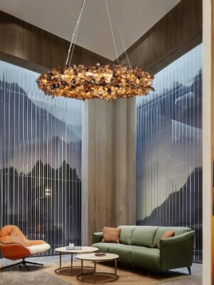 Smoky Quartz and Citrine Crystal Chandelier