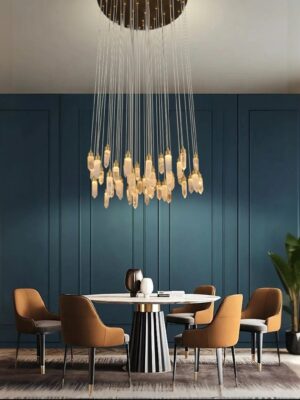 Hanging Clear Quartz Points Chandelier