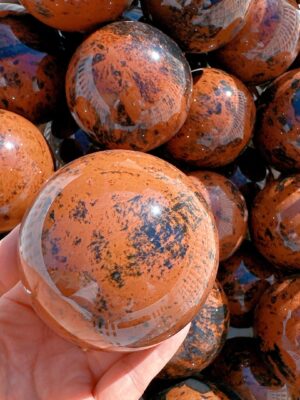 Red Obsidian Crystal Sphere