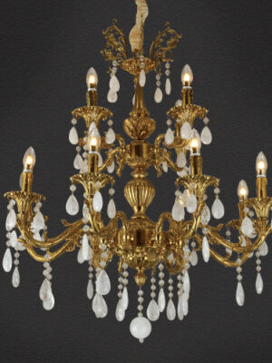 Natural Clear Quartz Crystal Chandelier