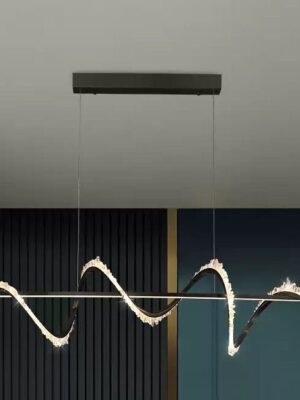 Thousand Clear Quartz Points Coiling Chandelier