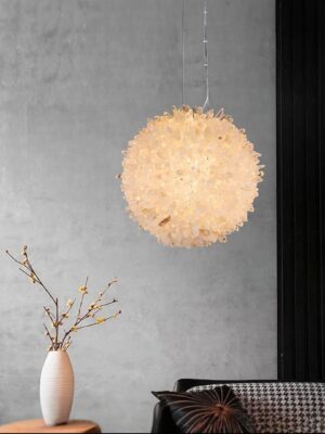 Spherical Thousand Clear Quartz Points Lamp