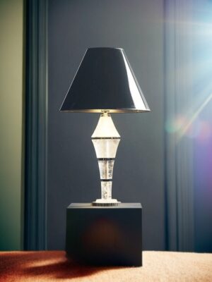 Polished Clear Quartz Table Lamp