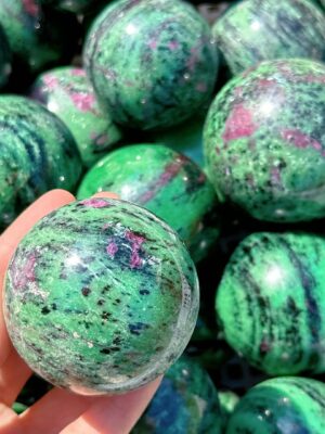 Ruby in Zoisite Crystal Sphere