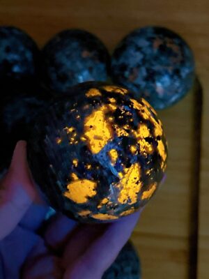 UV Reactive Yooperlite Crystal Sphere