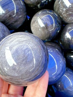 Silver Sheen Obsidian Crystal Sphere