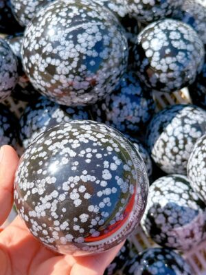 Snowflake Obsidian Crystal Sphere