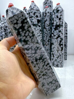 Snowflake Obsidian Crystal Obelisk Tower