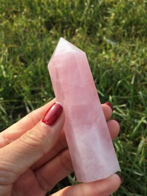 Rose Quartz Crystal Obelisk Tower