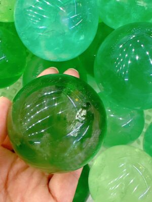 Green Fluorite Crystal Sphere