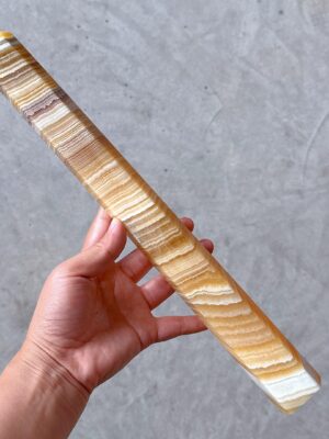 Yellow Calcite Crystal Obelisk Tower