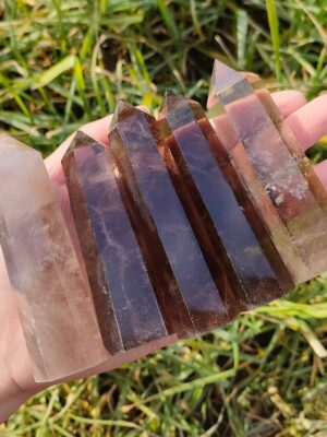Smoky Quartz Crystal Obelisk Tower