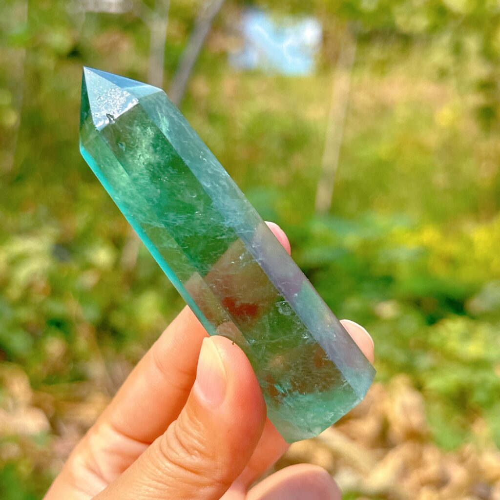 Green Fluorite Crystal Obelisk Tower