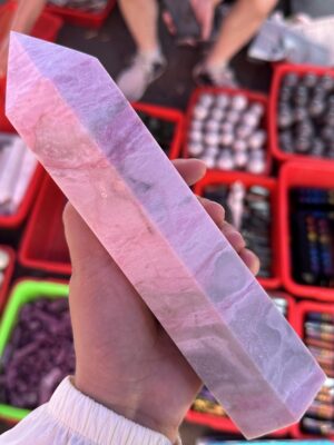 Pink Opal Crystal Obelisk