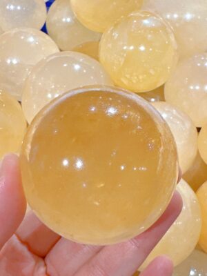 Iceland Spar Calcite Crystal Sphere