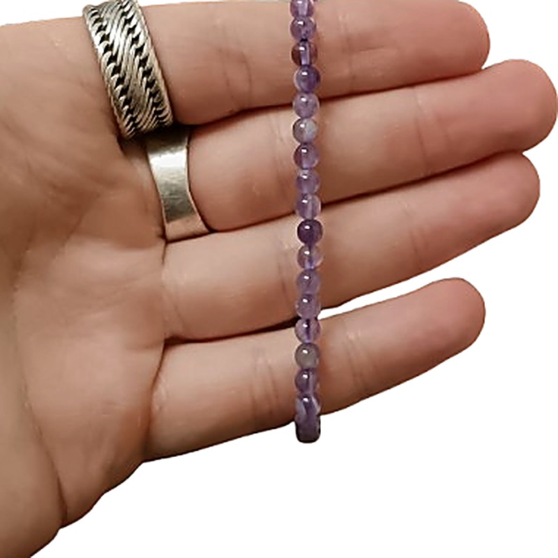 Amethyst 4mm bead bracelet