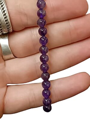 6mm Crystal bead bracelets · Amethyst