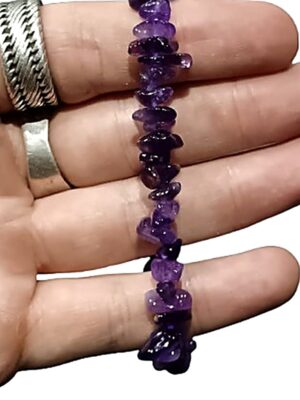 Crystal chip bracelets · Amethyst