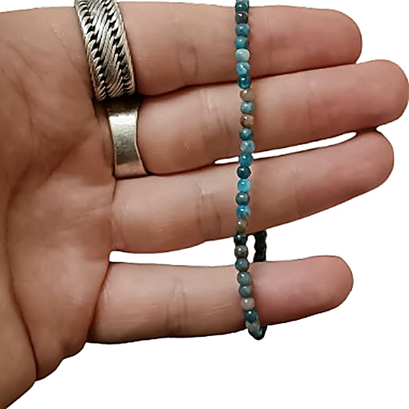 Apatite 4mm bead bracelet