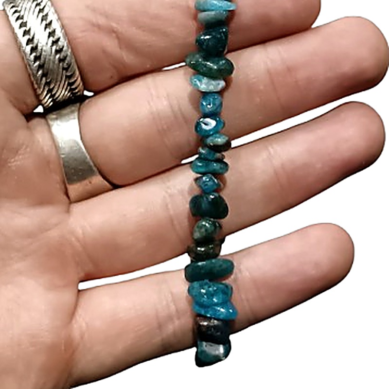 Apatite chip bracelet