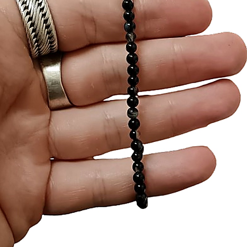 Black Agate 4mm bead bracelet