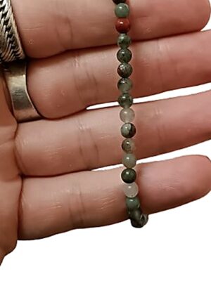 4mm Crystal bead bracelets · Bloodstone