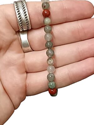 6mm Crystal bead bracelets · Bloodstone