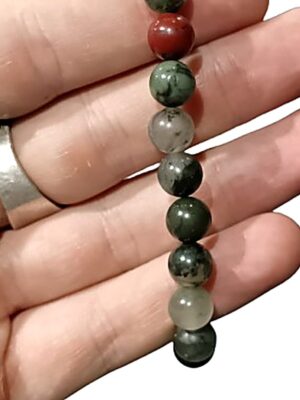 8mm Crystal bead bracelets · Bloodstone