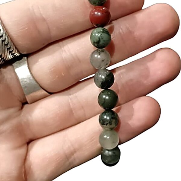 Bloodstone 8mm bead bracelet