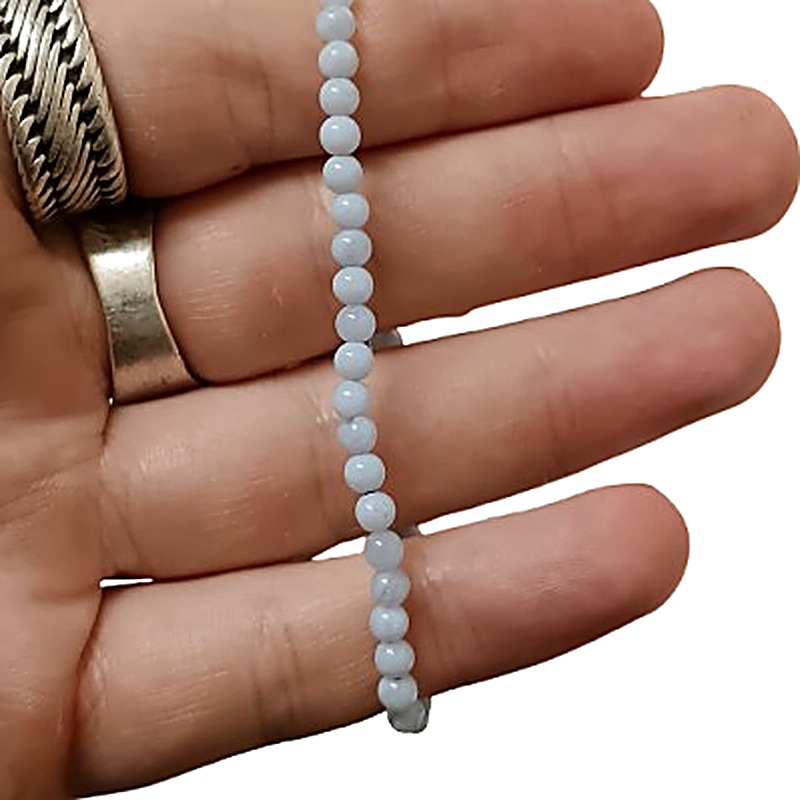 Blue Lace Agate 4mm bead bracelet