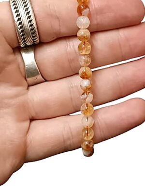 6mm Crystal bead bracelets · Citrine