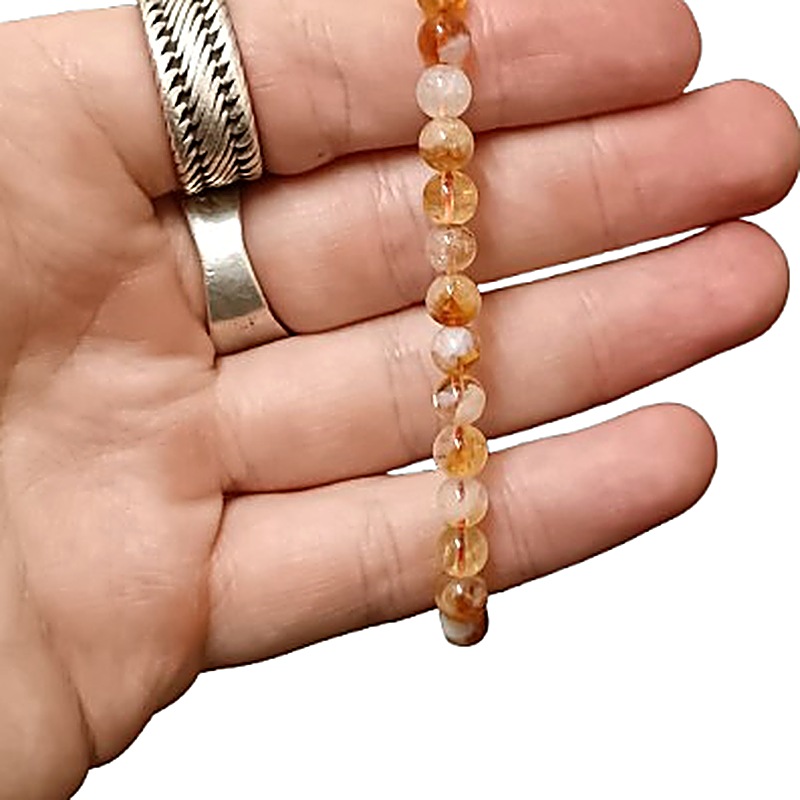 Citrine 6mm bead bracelet