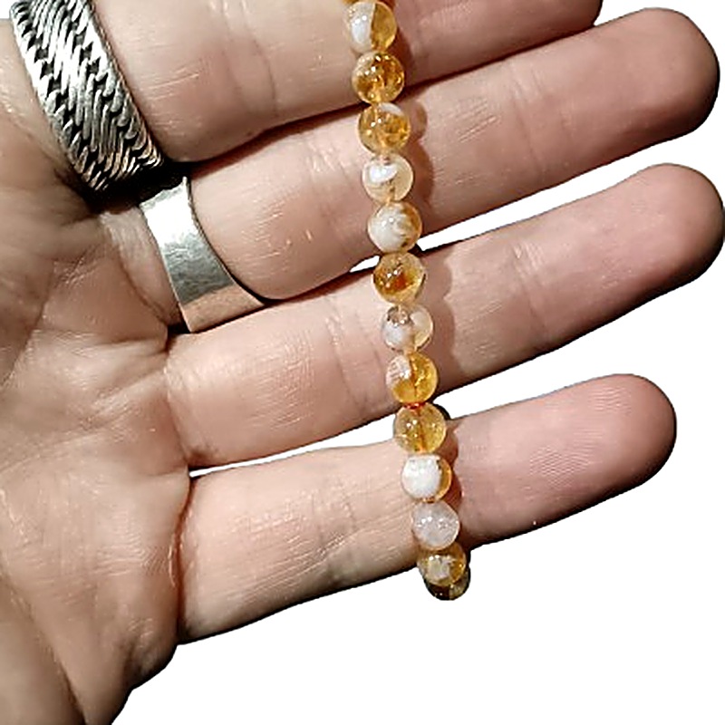 Citrine 8mm bead bracelet