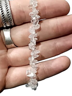 Crystal chip bracelets · Clear quartz