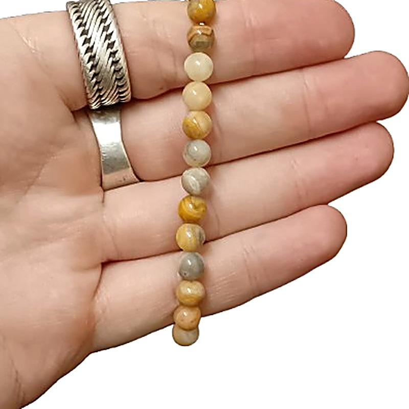 Crazy Lace Agate 6mm bead bracelet