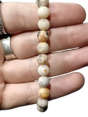 8mm Crystal bead bracelets · Crazy lace agate