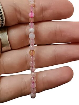 4mm Crystal bead bracelets · Flower agate