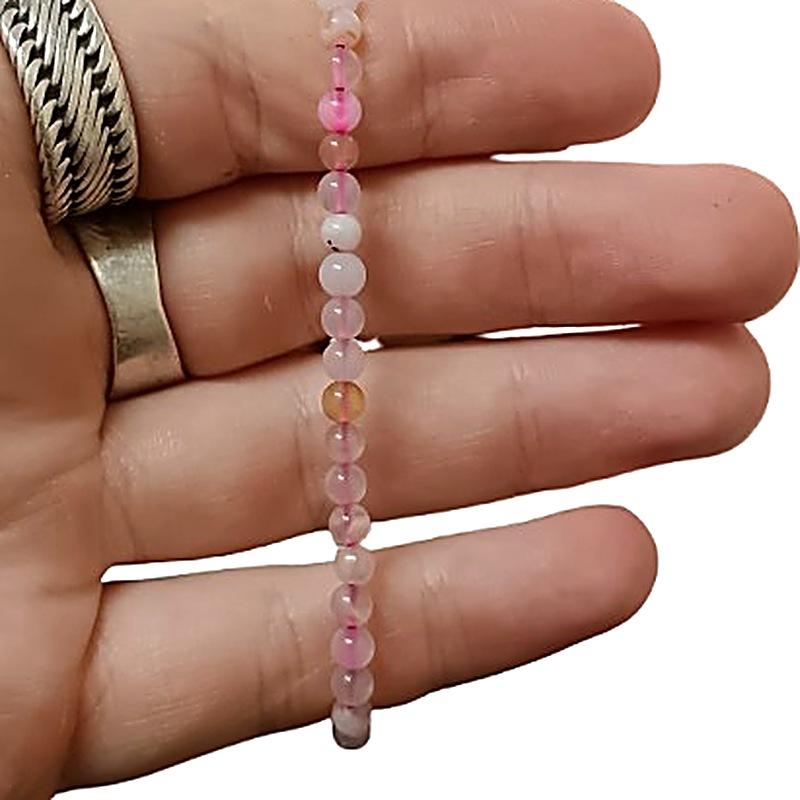 Flower Agate 4mm bead bracelet