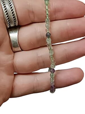 4mm Crystal bead bracelets · Green fluorite