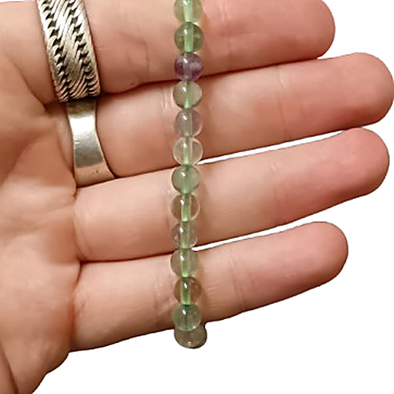 Green Fluorite 6mm bead bracelet
