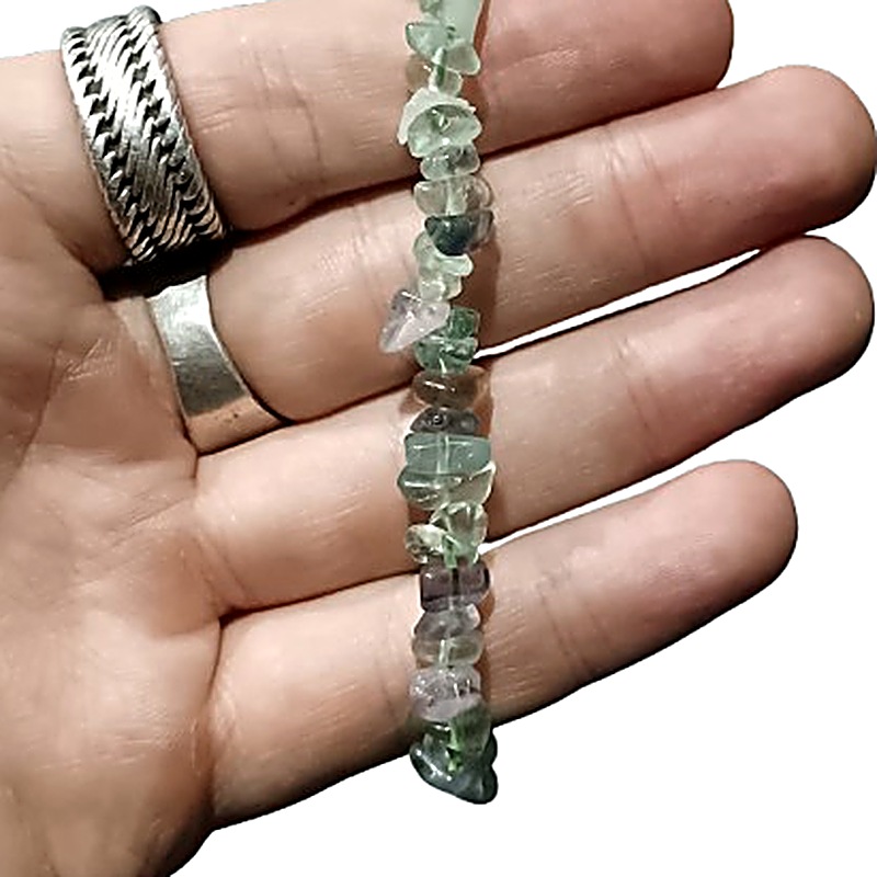 Green Fluorite chip bracelet