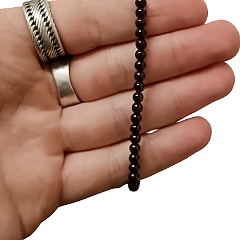 Garnet 4mm bead bracelet