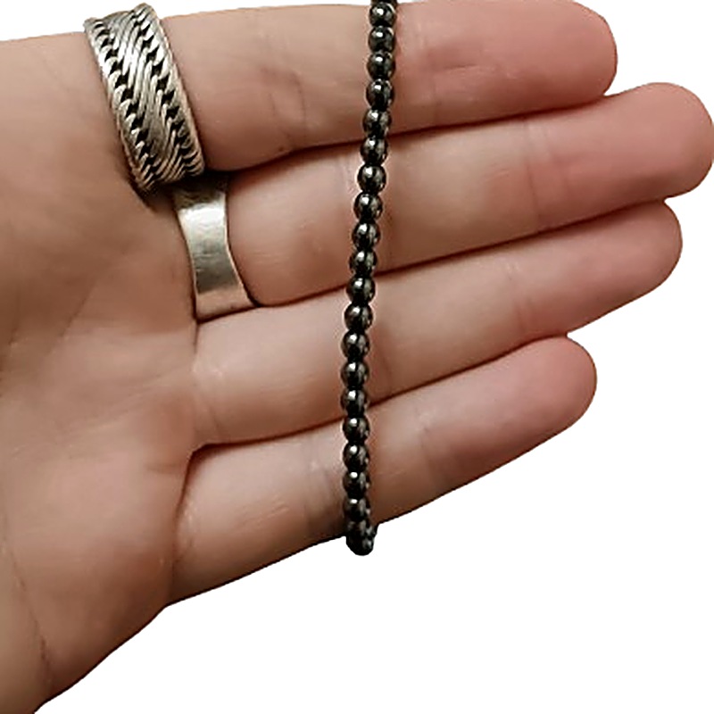 Hematite 4mm bead bracelet
