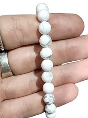 8mm Crystal bead bracelets · Howlite