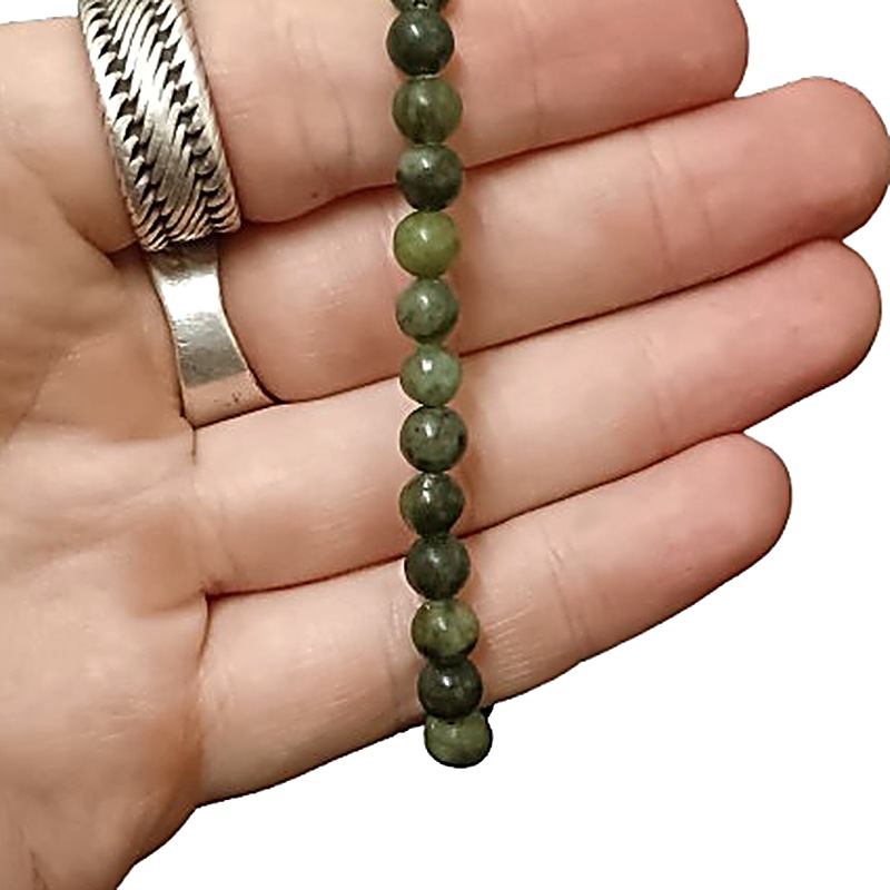 Jade 6mm bead bracelet