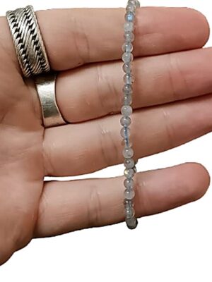 4mm Crystal bead bracelets · Labradorite