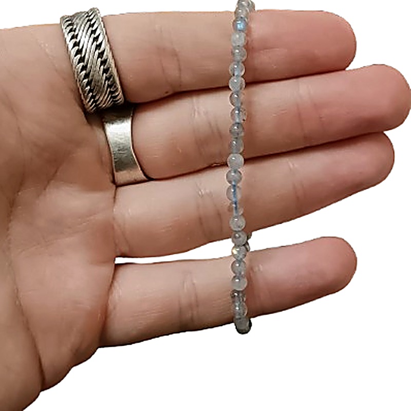 Labradorite 4mm bead bracelet