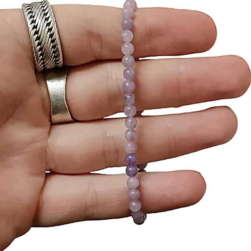 Lepidolite 4mm bead bracelet